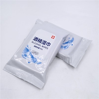 germicidal 75% alcohol wipe wet for cleansing